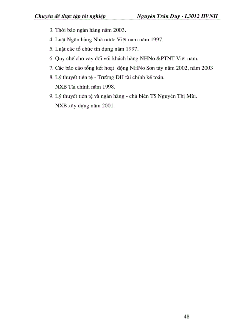 image for page Một số giải pháp nhằm nâng cao chất lượng tín dụng hộ sản xuất tại NHNo &PTNT thị xã Sơn tây