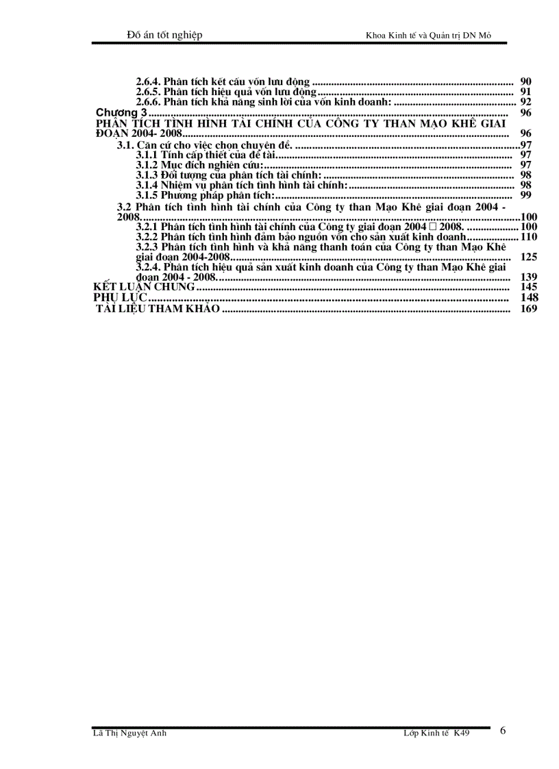 image for page Phân tích tình hình tài chính của Công ty TNHH MTV than Mạo Khê giai đoạn 2004 - 2008