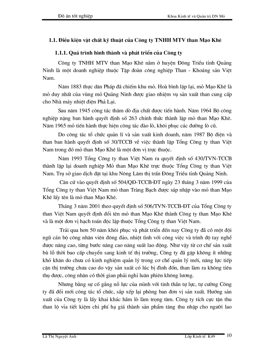 image for page Phân tích tình hình tài chính của Công ty TNHH MTV than Mạo Khê giai đoạn 2004 - 2008