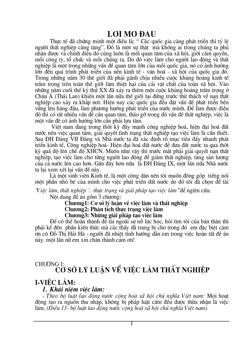 image for page Việc làm, thất nghiệp – thực trạng và giải pháp tạo việc làm