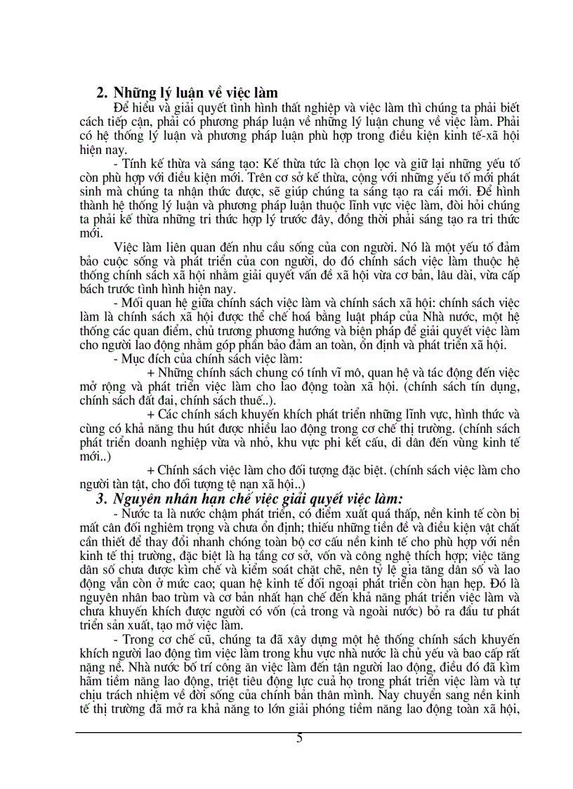 image for page Việc làm, thất nghiệp – thực trạng và giải pháp tạo việc làm