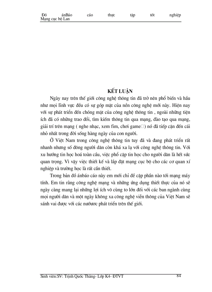 image for page Thực tập tốt nghiệp Mạng cục bộ Lan