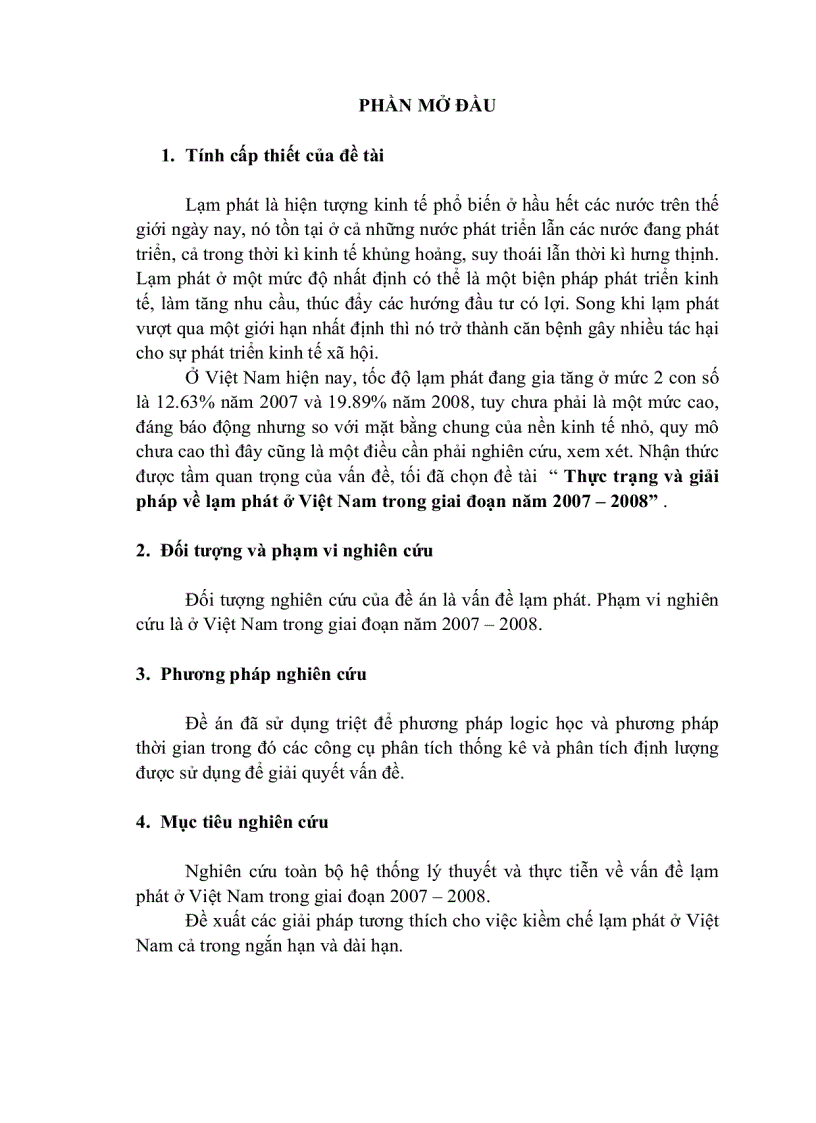 image for page Thực trạng và giải pháp về lạm phát ở Việt Nam trong giai đoạn năm 2007 – 2008