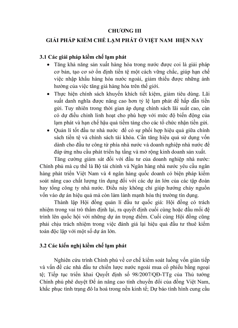 image for page Thực trạng và giải pháp về lạm phát ở Việt Nam trong giai đoạn năm 2007 – 2008