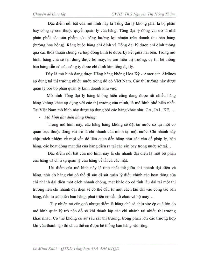 image for page Một số giải pháp xúc tiến bán hàng cho Tổng đại lý American Airlines tại Việt Nam