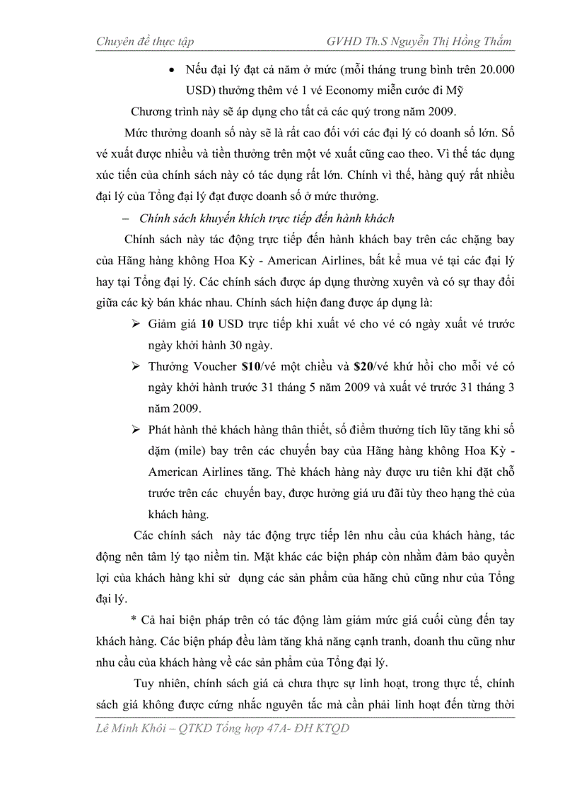 image for page Một số giải pháp xúc tiến bán hàng cho Tổng đại lý American Airlines tại Việt Nam