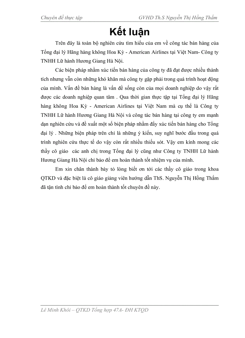 image for page Một số giải pháp xúc tiến bán hàng cho Tổng đại lý American Airlines tại Việt Nam