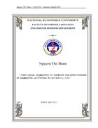 Using email marketing to improve the effectiveness of marketing activities in Cao Son co ,. ltd