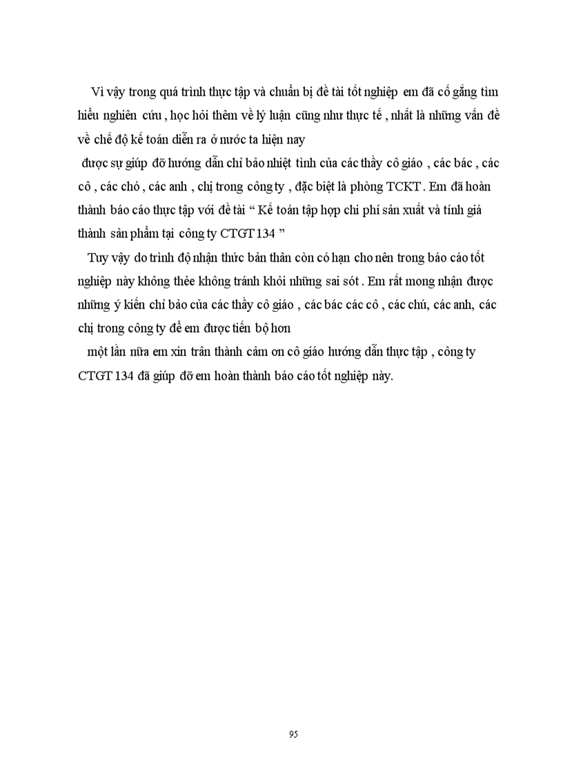 image for page Tập hợp chi phí & Tính giá thành sản phẩm công trình tại công ty Công Trình Giao Thông 134