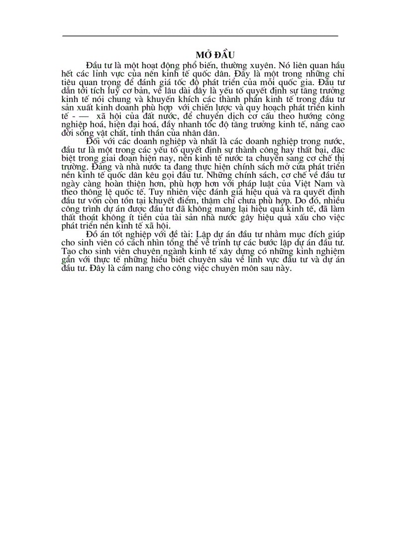 image for page Lập dự án đầu tư nhằm mục đích giúp cho sinh viên có cách nhìn tổng thể về trình tự các bước lập dự án đầu tư