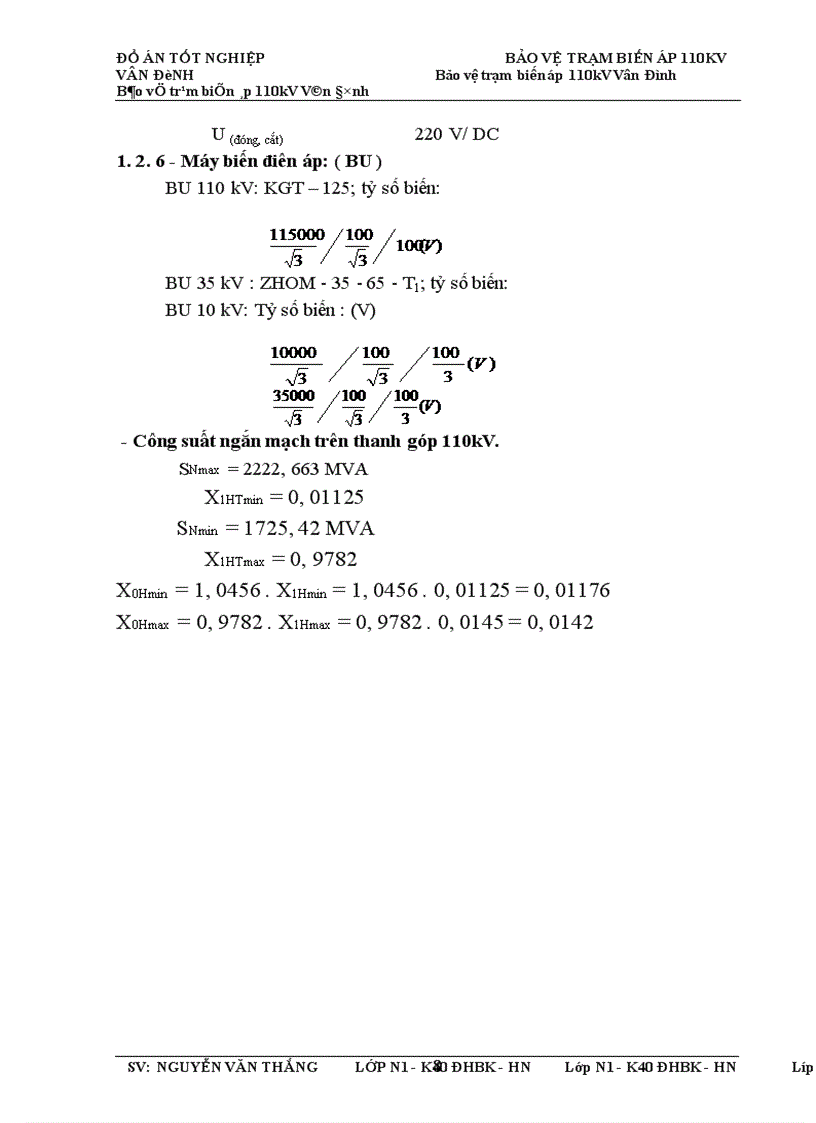 image for page Bảo vệ trạm biến áp 110kV Vân Đình