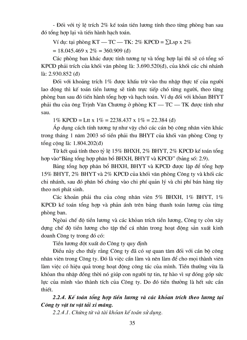 image for page Hoàn thiện tổ chức công tác kế toán tiền lương tại Công ty vật tư vật tải xi măng