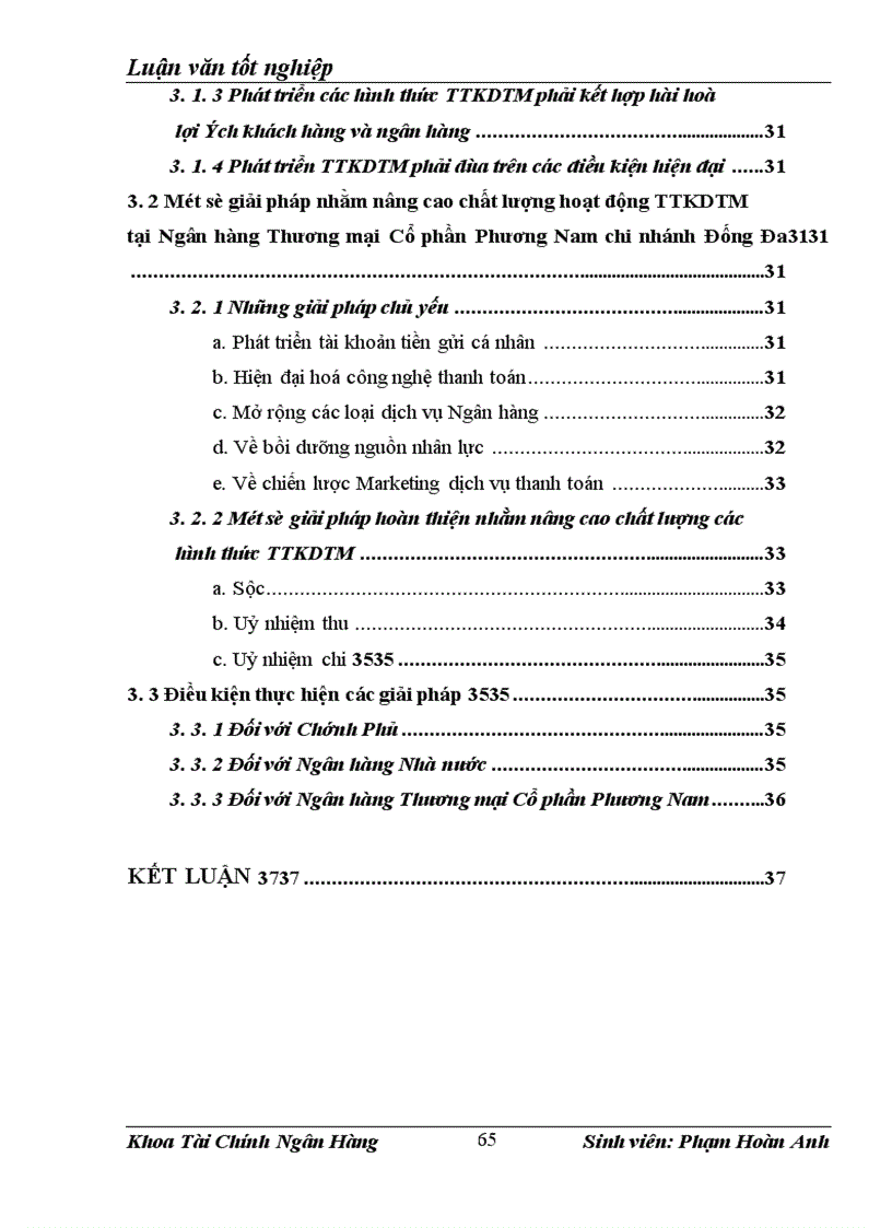 image for page Giải pháp nâng cao chất lượng hoạt động thanh toán không dùng tiền mặt tại Ngân hàng Thương mại Cổ phần Phương Nam - Chi nhánh Đống Đa