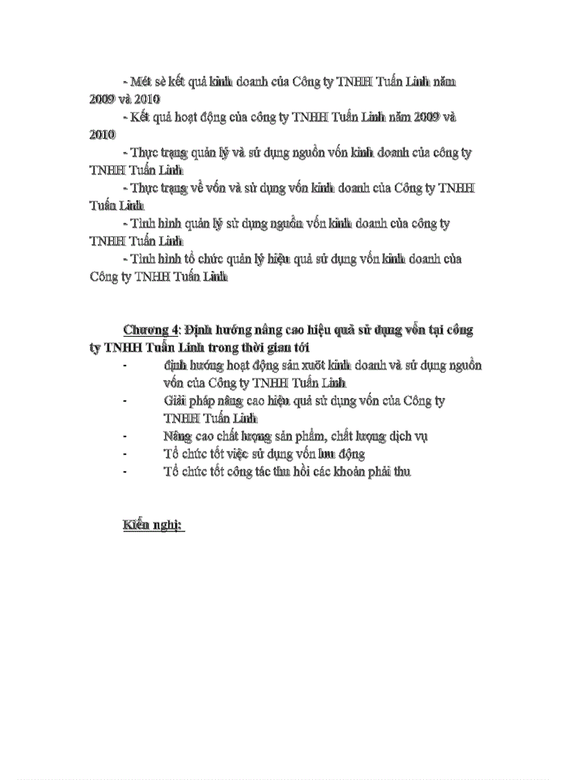 image for page Đề cương chuyên đề tốt nghiệp: Nâng cao sử dụng nguồn vốn kinh doanh của Công ty TNHH Tuấn Linh