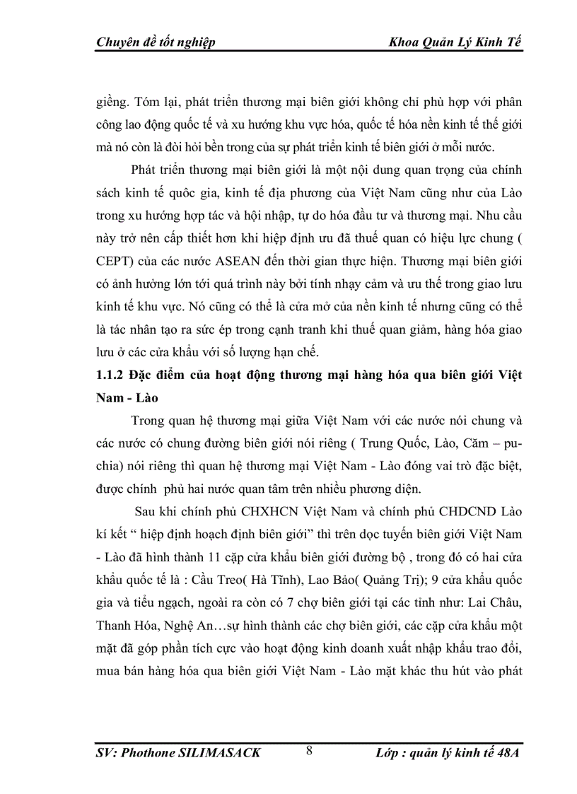 image for page Giaỉ pháp nhằm thúc đẩy hoạt động TMHH qua biên giới đường bộ Việt Nam - Lào.