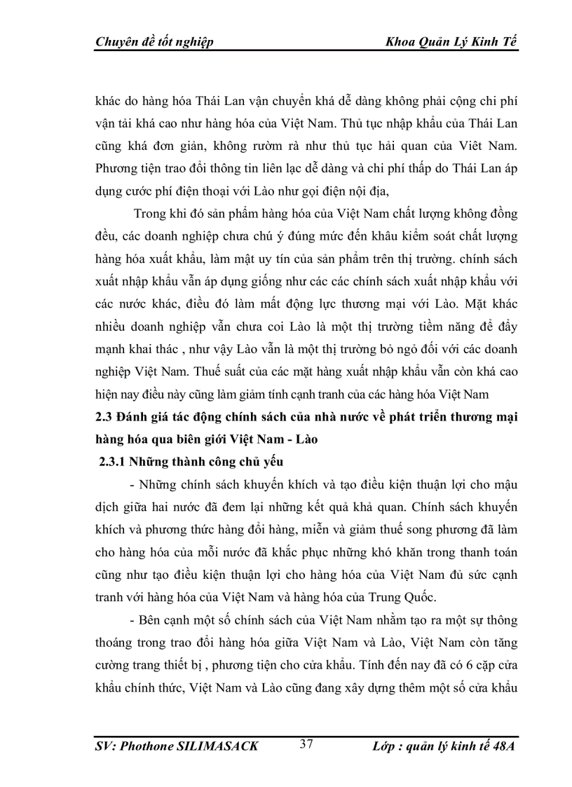 image for page Giaỉ pháp nhằm thúc đẩy hoạt động TMHH qua biên giới đường bộ Việt Nam - Lào.