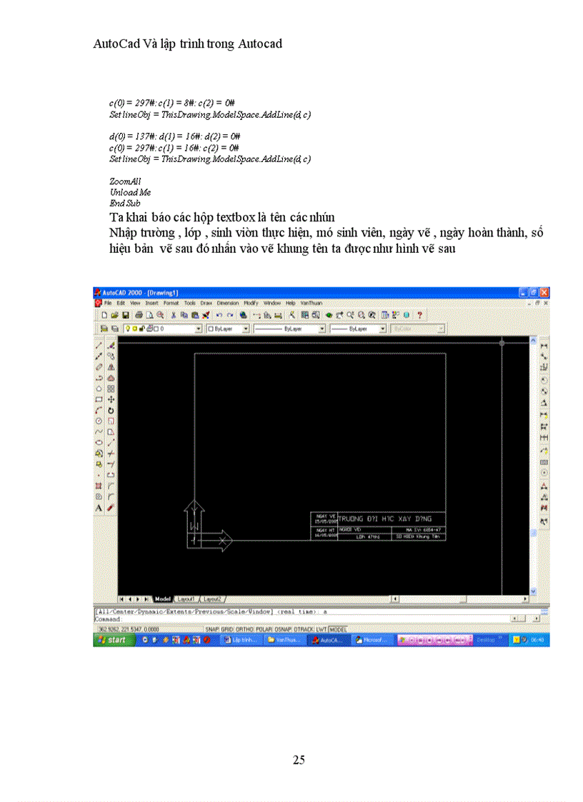 image for page AutoCad Và lập trình trong Autocad