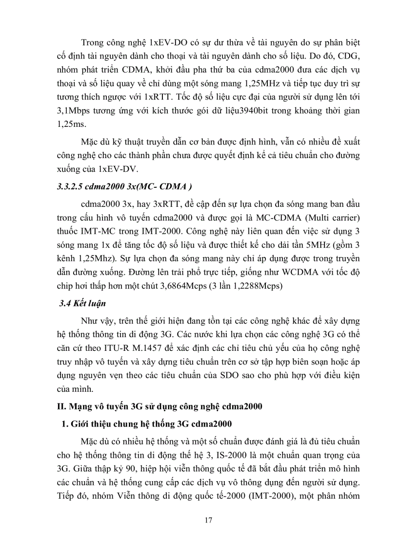 image for page Nghiên cứu quy trình chuyến đổi lên mạng thông tin di động thế hệ 3 sử dụng công nghệ CDMA