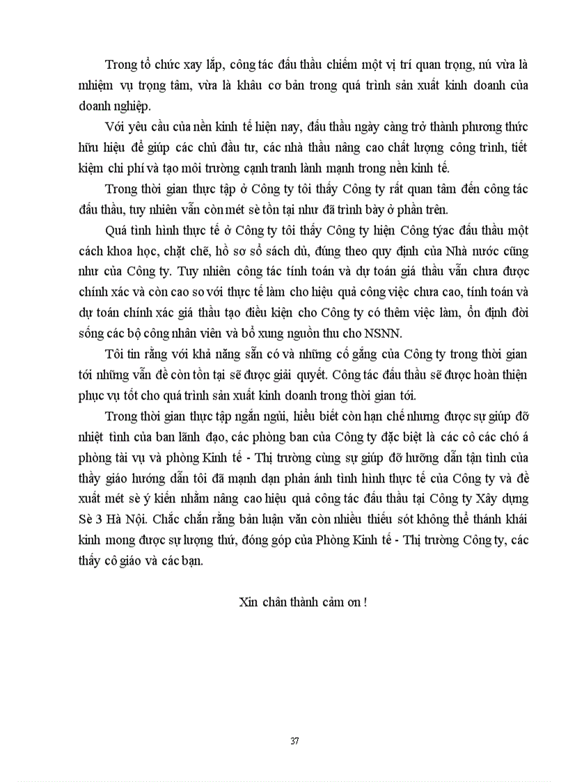 image for page Hoạt động đấu thầu – Thực trạng và giải pháp tại Công ty xây dựng số 3 Hà Nội