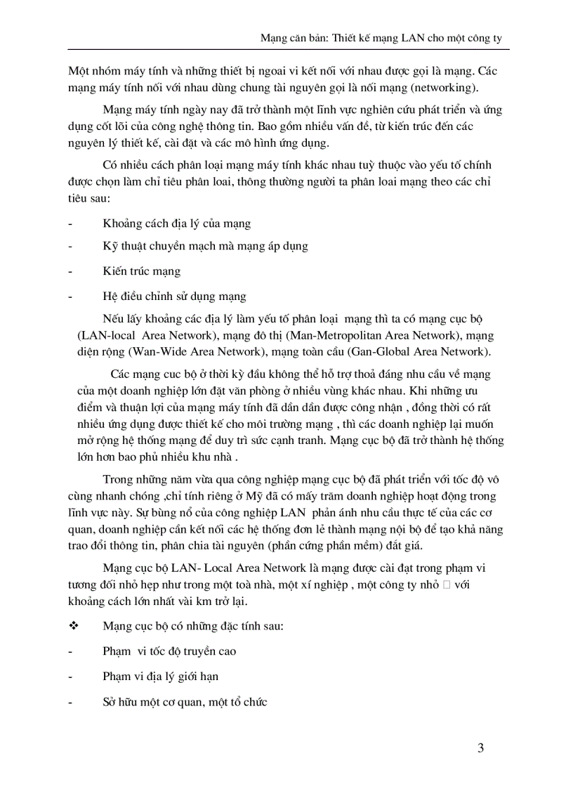 image for page Mạng căn bản: Thiết kế mạng LAN cho một công ty