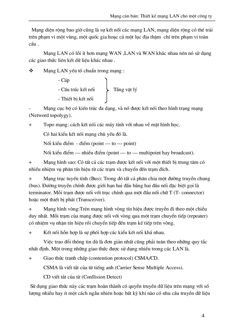 image for page Mạng căn bản: Thiết kế mạng LAN cho một công ty