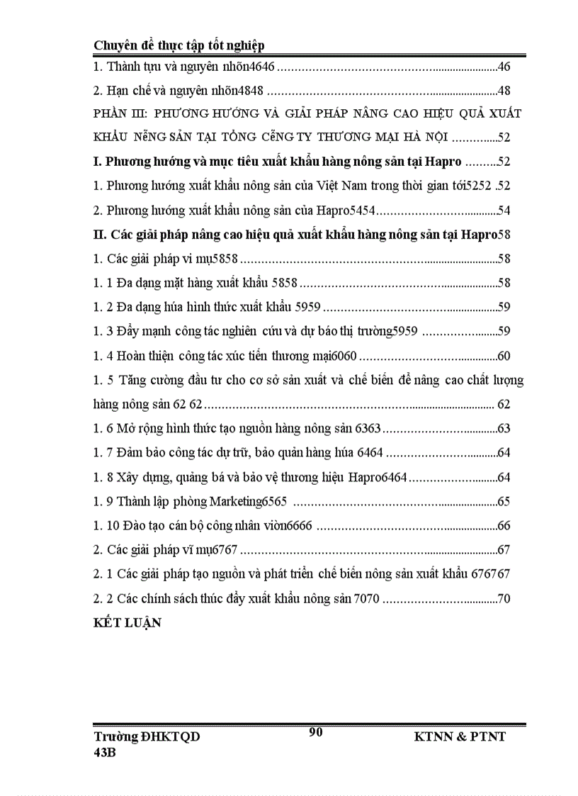 image for page Thực trạng và giải pháp nhằm nâng cao hiệu quả xuất khẩu hàng nông sản tại Tổng Công ty thương mại Hà Nội (Hapro)
