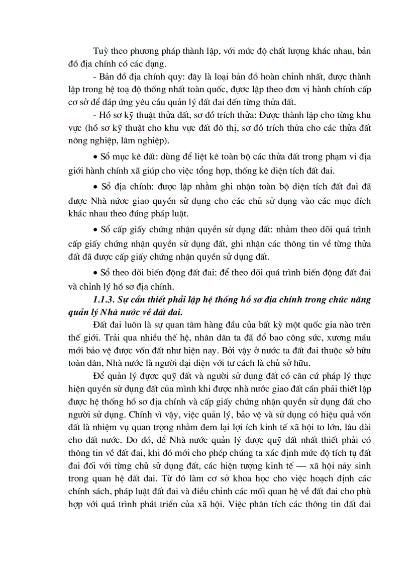 image for page Cơ sở khoa học và căn cứ pháp lý để thiết lập hệ thống hồ sơ địa chính