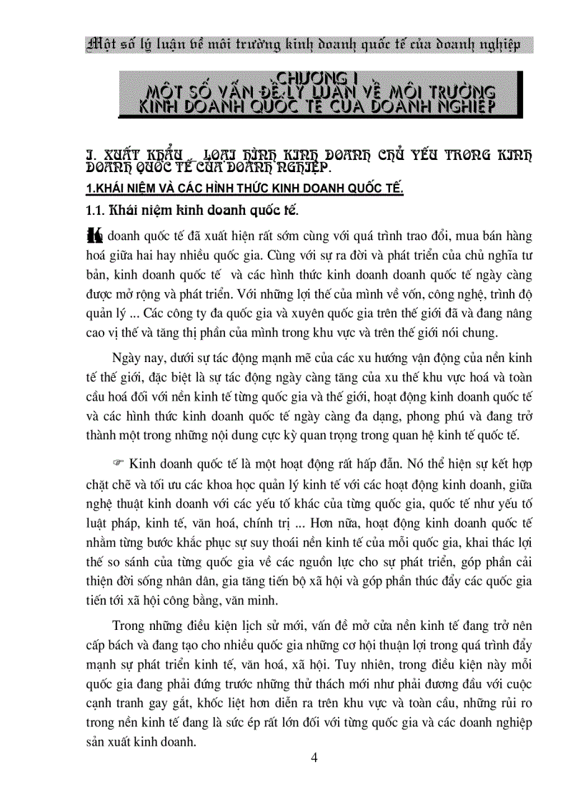 image for page Một số lý luận về môi trường kinh doanh quốc tế của doanh nghiệp