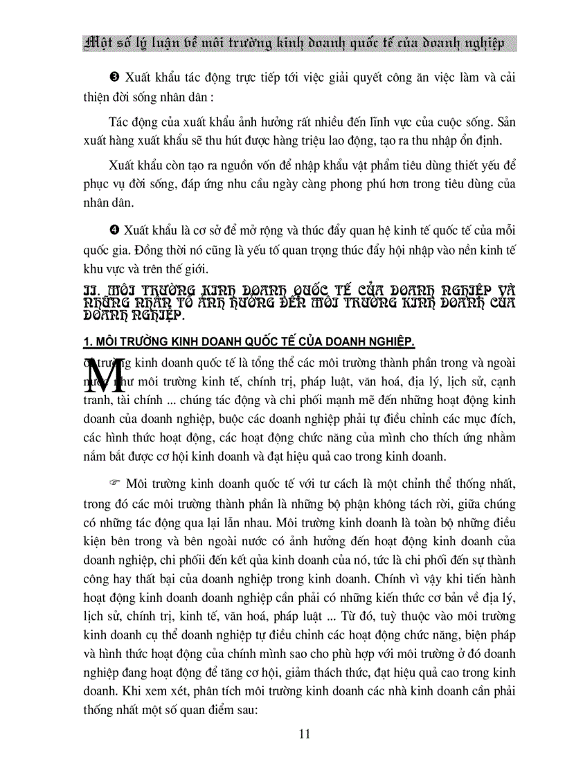 image for page Một số lý luận về môi trường kinh doanh quốc tế của doanh nghiệp