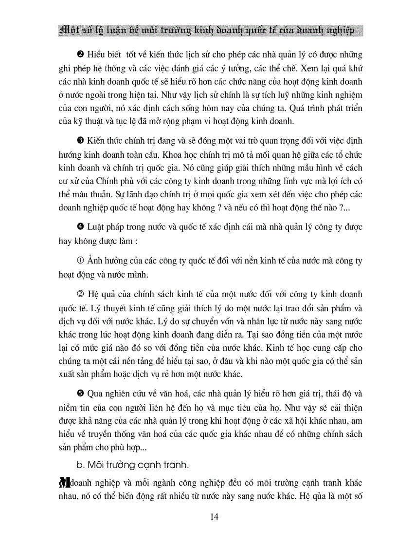image for page Một số lý luận về môi trường kinh doanh quốc tế của doanh nghiệp