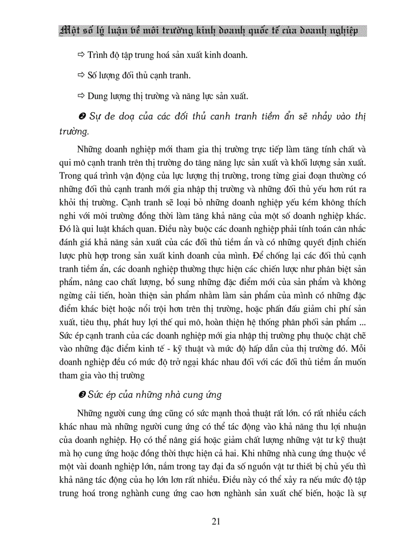 image for page Một số lý luận về môi trường kinh doanh quốc tế của doanh nghiệp