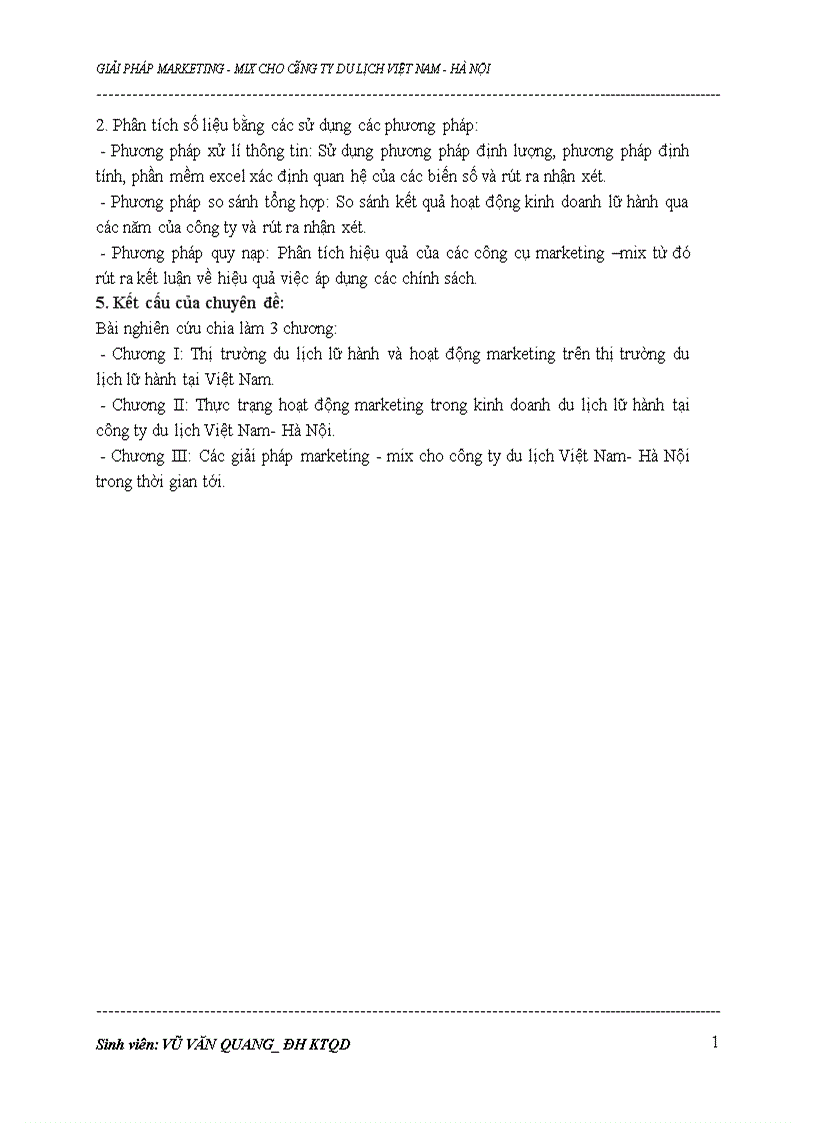 image for page Xây dựng các giải pháp marketing-mix cho công ty du lịch Việt Nam tại Hà Nội