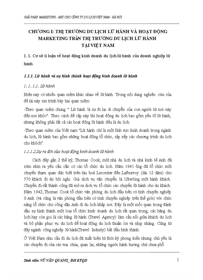 image for page Xây dựng các giải pháp marketing-mix cho công ty du lịch Việt Nam tại Hà Nội