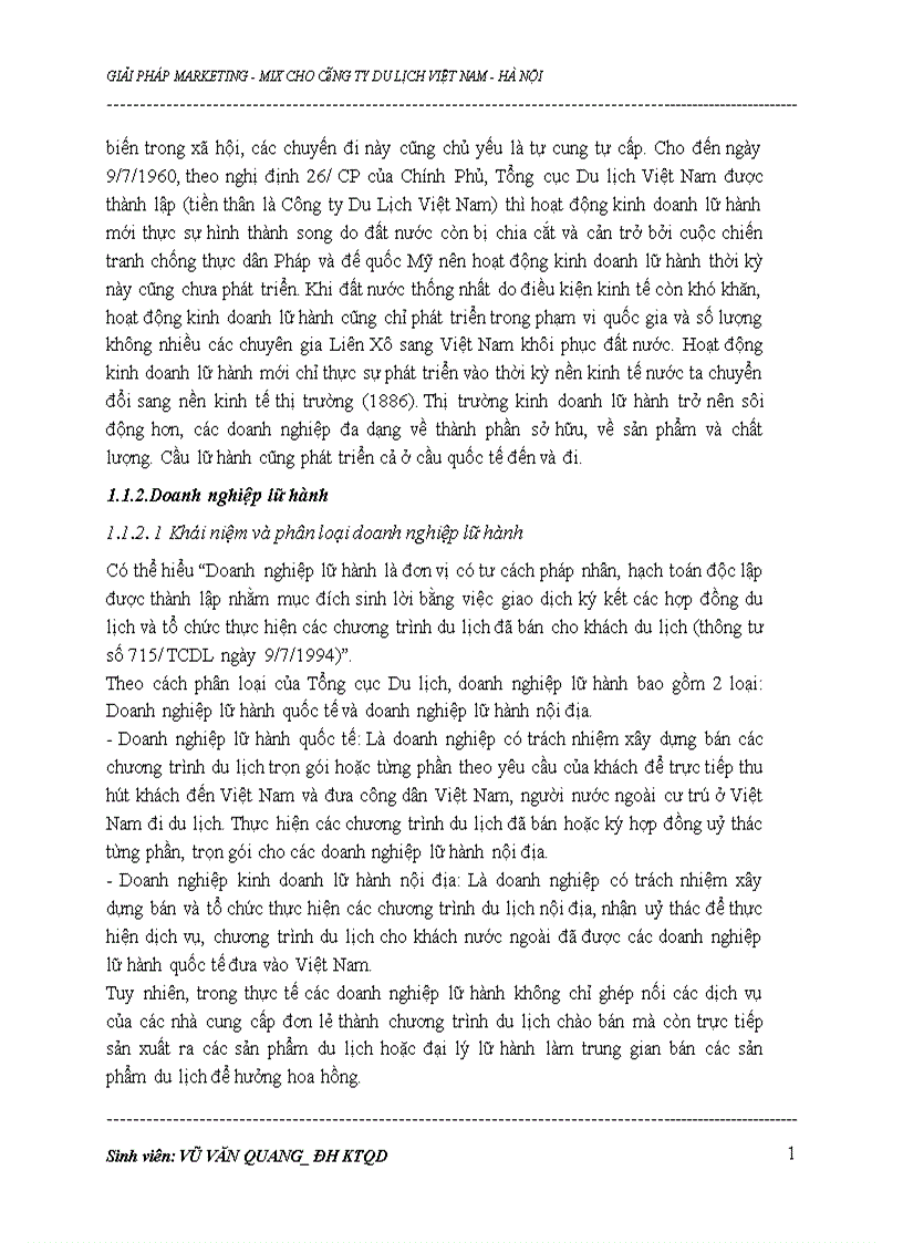 image for page Xây dựng các giải pháp marketing-mix cho công ty du lịch Việt Nam tại Hà Nội