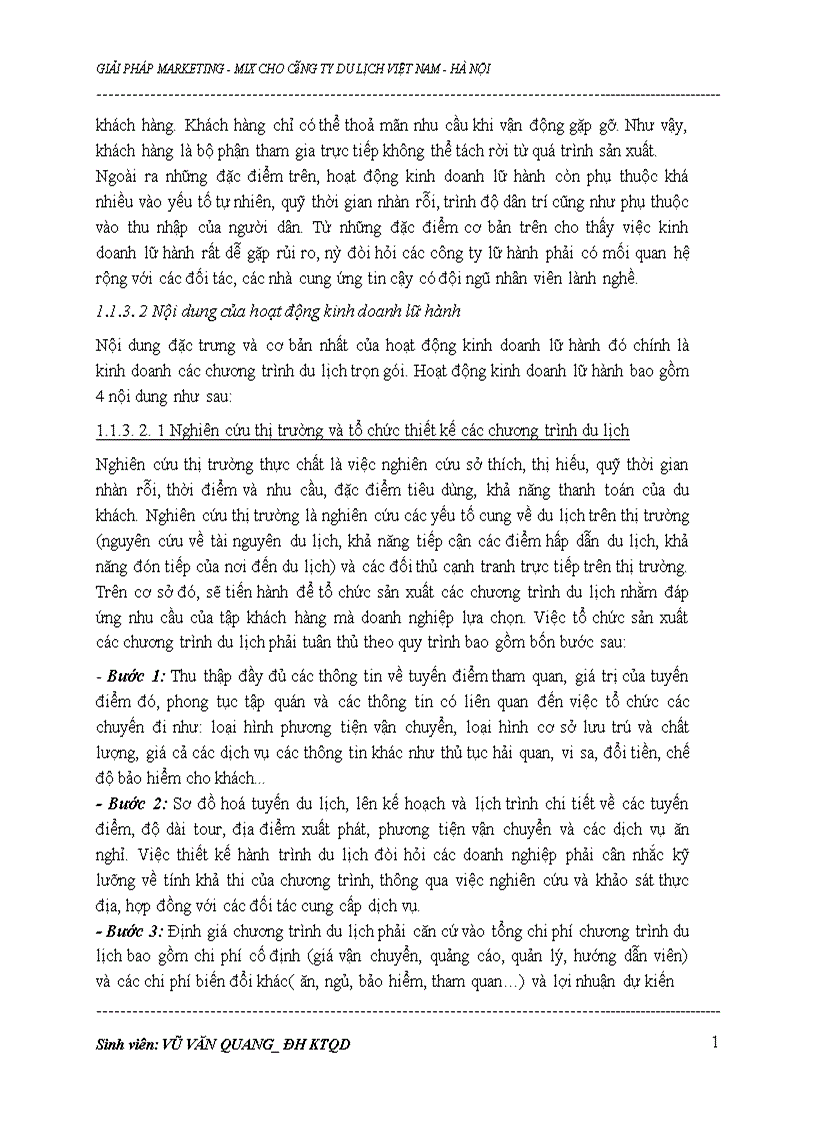 image for page Xây dựng các giải pháp marketing-mix cho công ty du lịch Việt Nam tại Hà Nội
