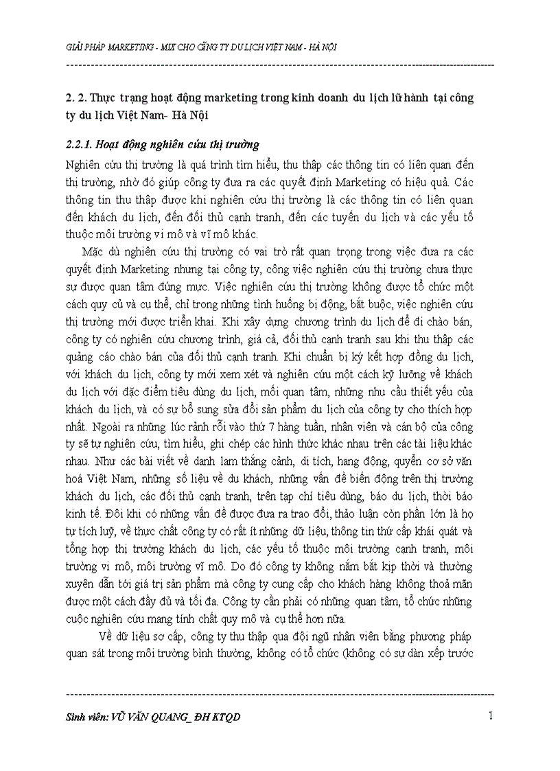 image for page Xây dựng các giải pháp marketing-mix cho công ty du lịch Việt Nam tại Hà Nội