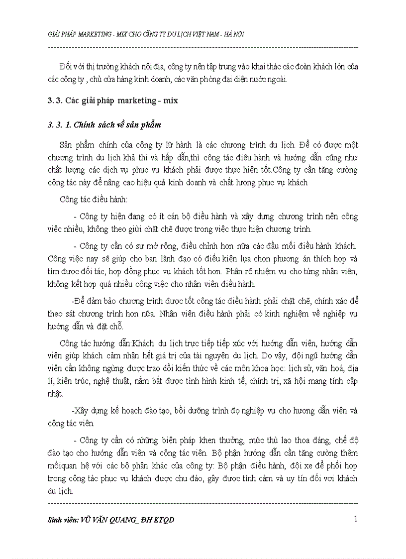 image for page Xây dựng các giải pháp marketing-mix cho công ty du lịch Việt Nam tại Hà Nội