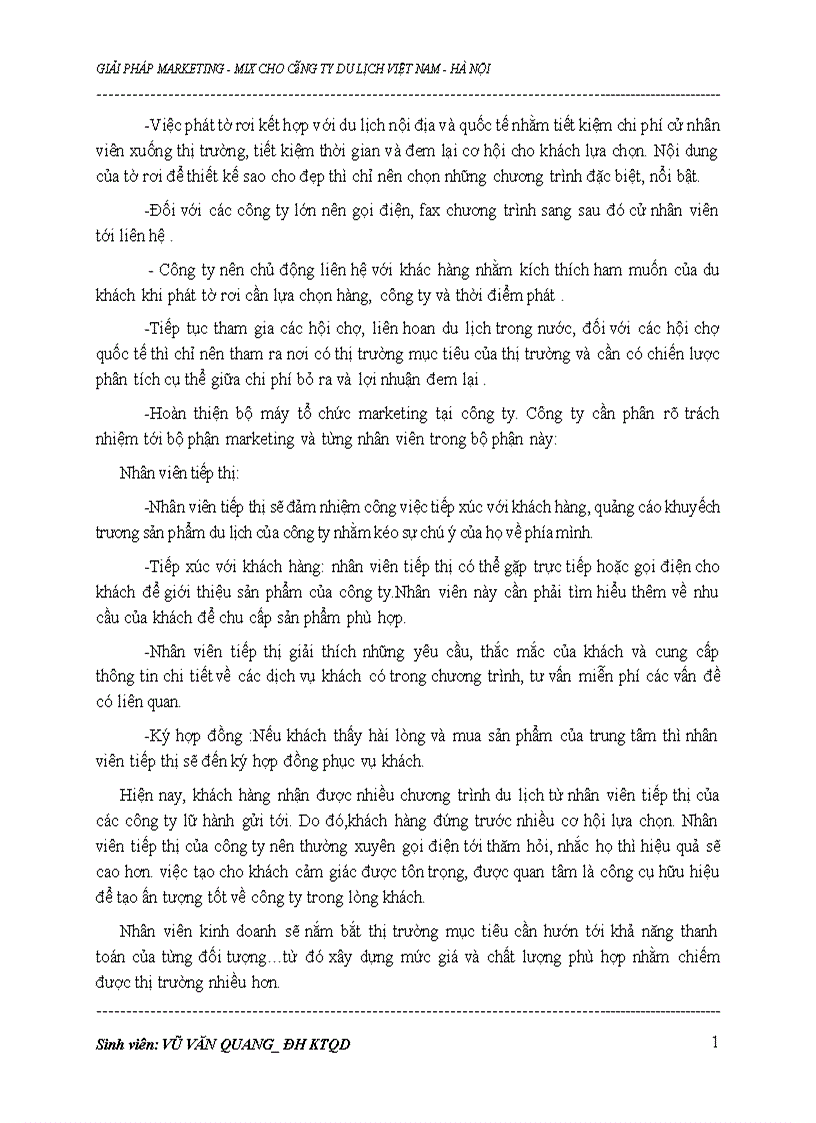 image for page Xây dựng các giải pháp marketing-mix cho công ty du lịch Việt Nam tại Hà Nội