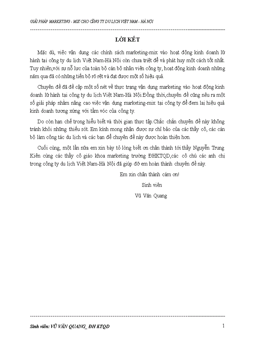 image for page Xây dựng các giải pháp marketing-mix cho công ty du lịch Việt Nam tại Hà Nội