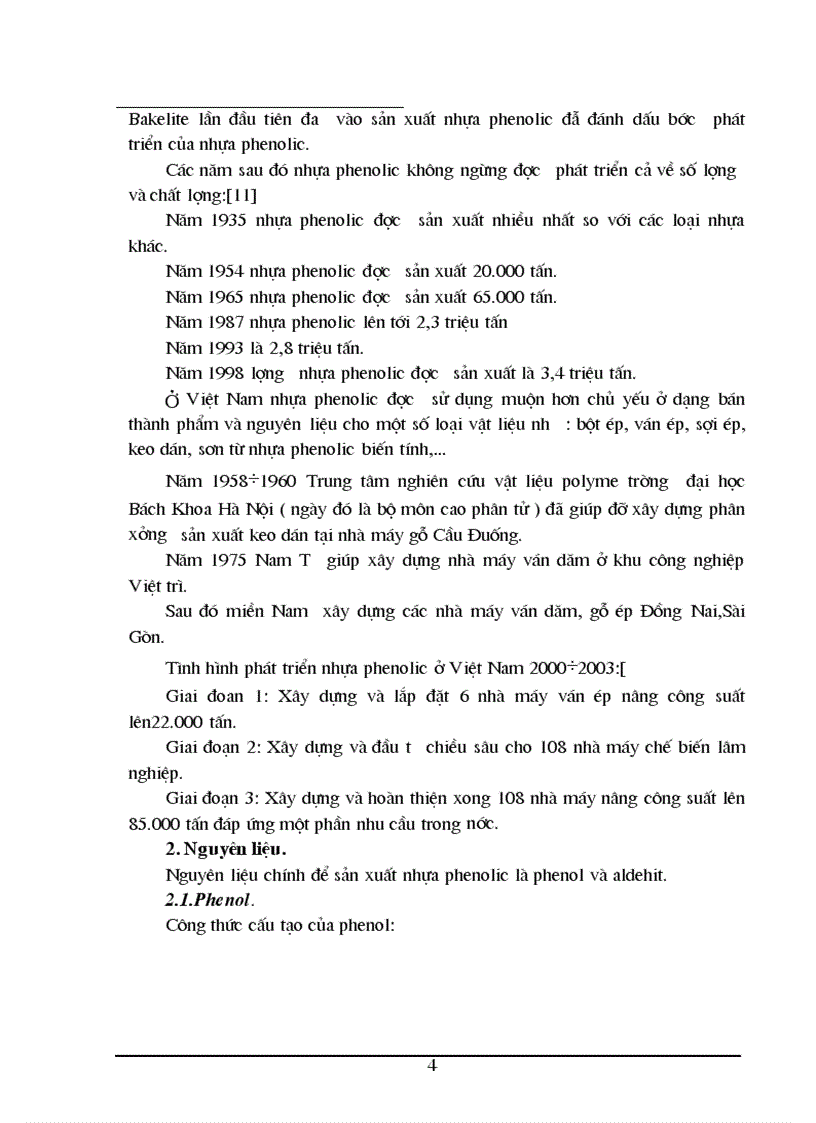 Thiết kế dây chuyền sản xuất nhựa phenolfomandehit dạng novolac theo phương pháp gián đoạn với năng suất 300 tấn/năm
