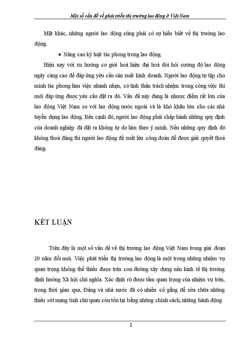 image for page Một số vấn đề về phát triển thị trường lao động Việt Nam những năm gần đây
