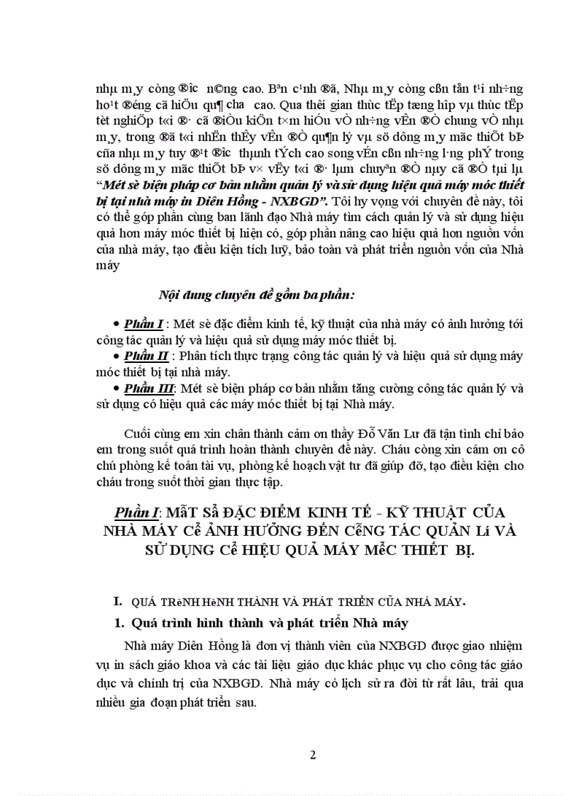 image for page Một số biện pháp cơ bản nhằm quản lý và sử dụng hiệu quả máy móc thiết bị tại nhà máy in Diên Hồng - NXBGD