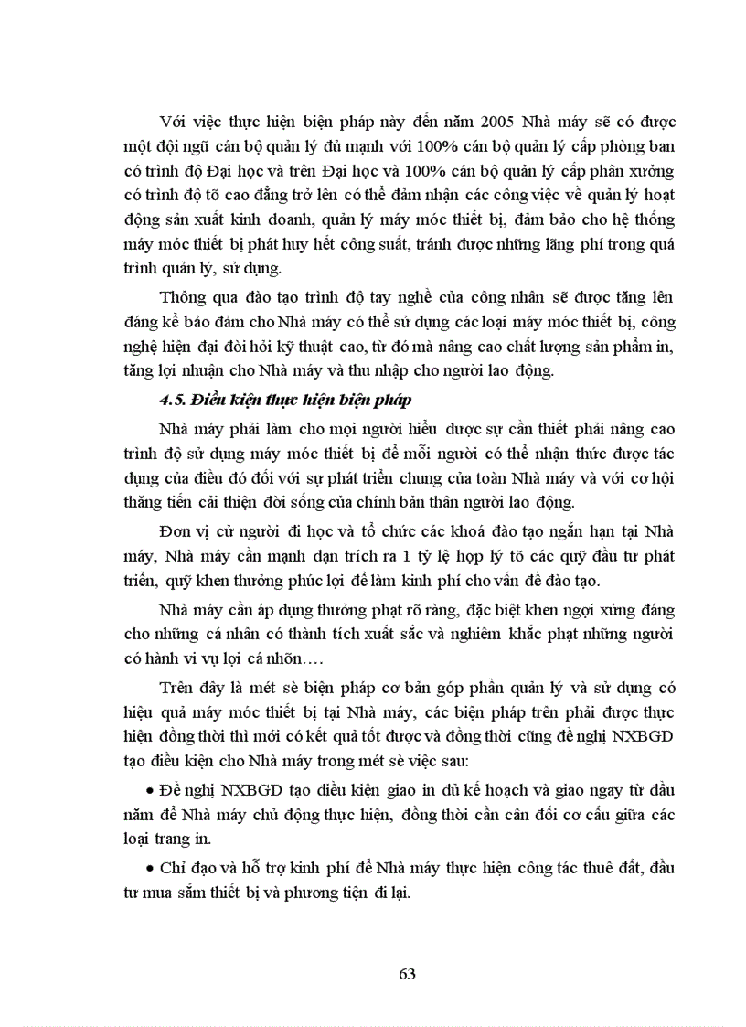 image for page Một số biện pháp cơ bản nhằm quản lý và sử dụng hiệu quả máy móc thiết bị tại nhà máy in Diên Hồng - NXBGD