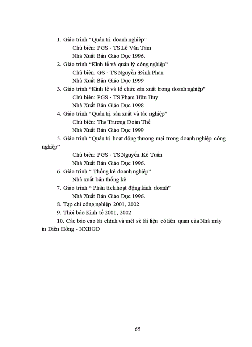 image for page Một số biện pháp cơ bản nhằm quản lý và sử dụng hiệu quả máy móc thiết bị tại nhà máy in Diên Hồng - NXBGD