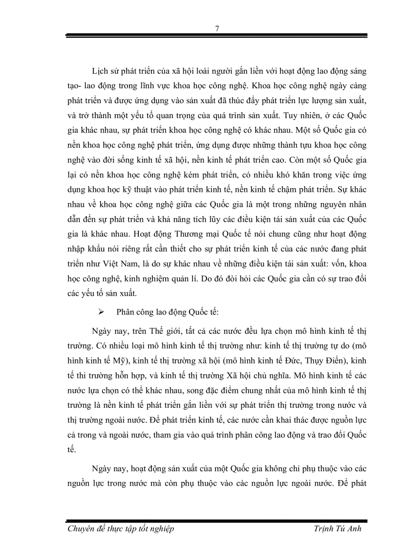 image for page Pháp luật về nhập khẩu và Thực trạng áp dụng tại Công ty Cổ Phần Thiết bị Thắng Lợi