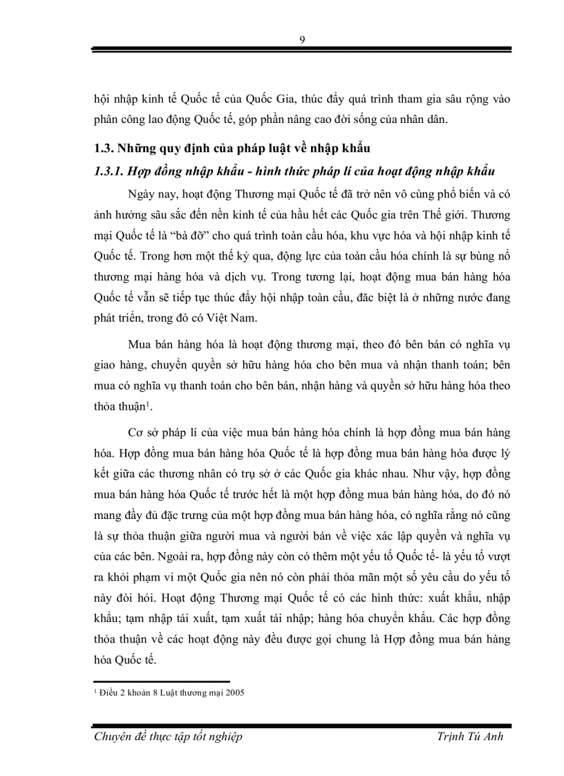 image for page Pháp luật về nhập khẩu và Thực trạng áp dụng tại Công ty Cổ Phần Thiết bị Thắng Lợi