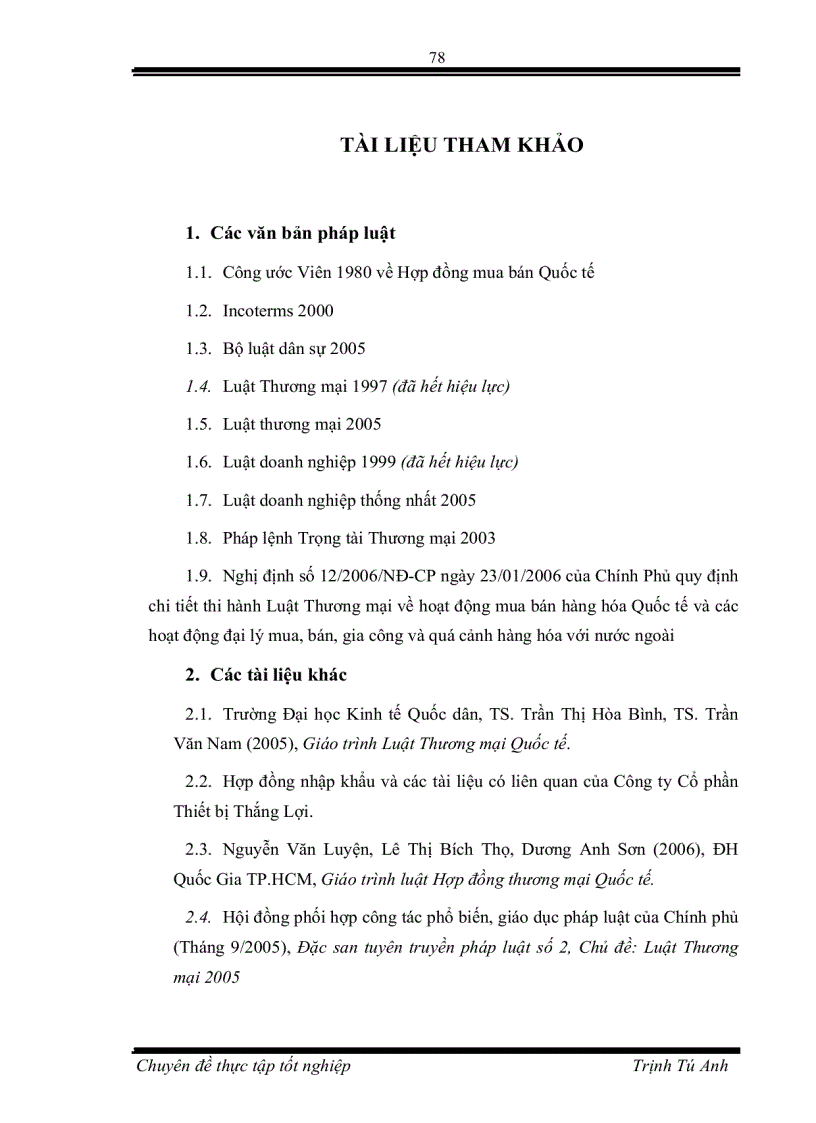 image for page Pháp luật về nhập khẩu và Thực trạng áp dụng tại Công ty Cổ Phần Thiết bị Thắng Lợi