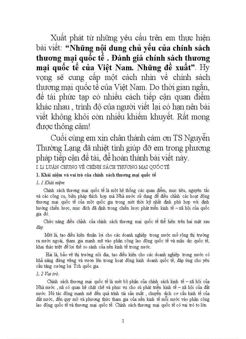 image for page Chính sách thương mại quốc tế