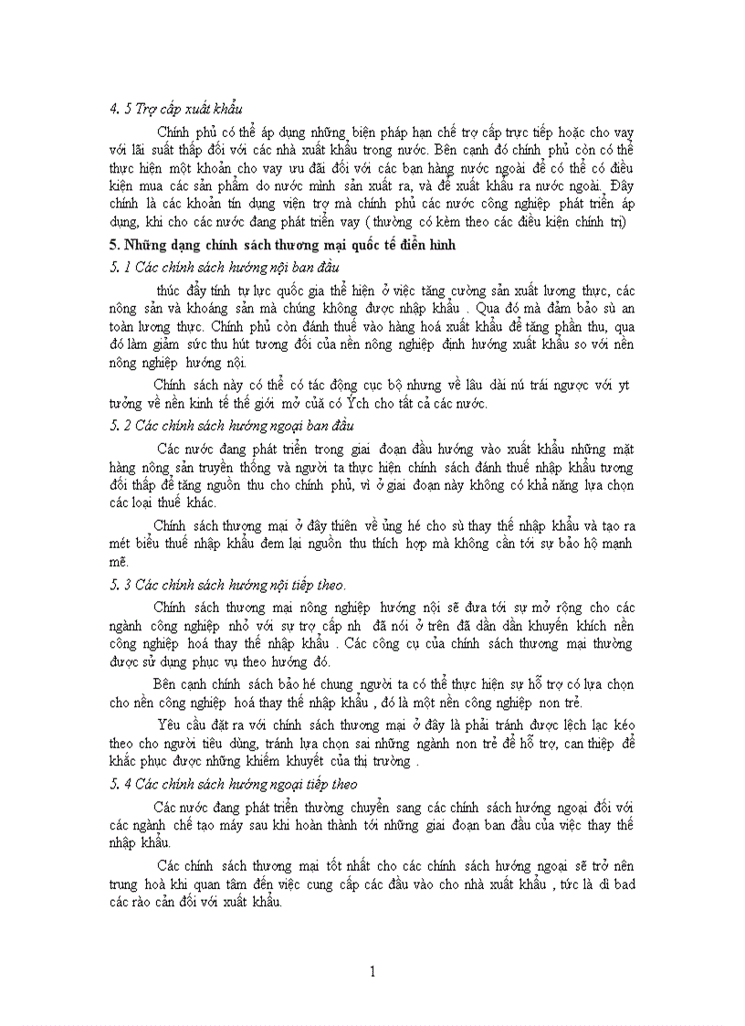 image for page Chính sách thương mại quốc tế