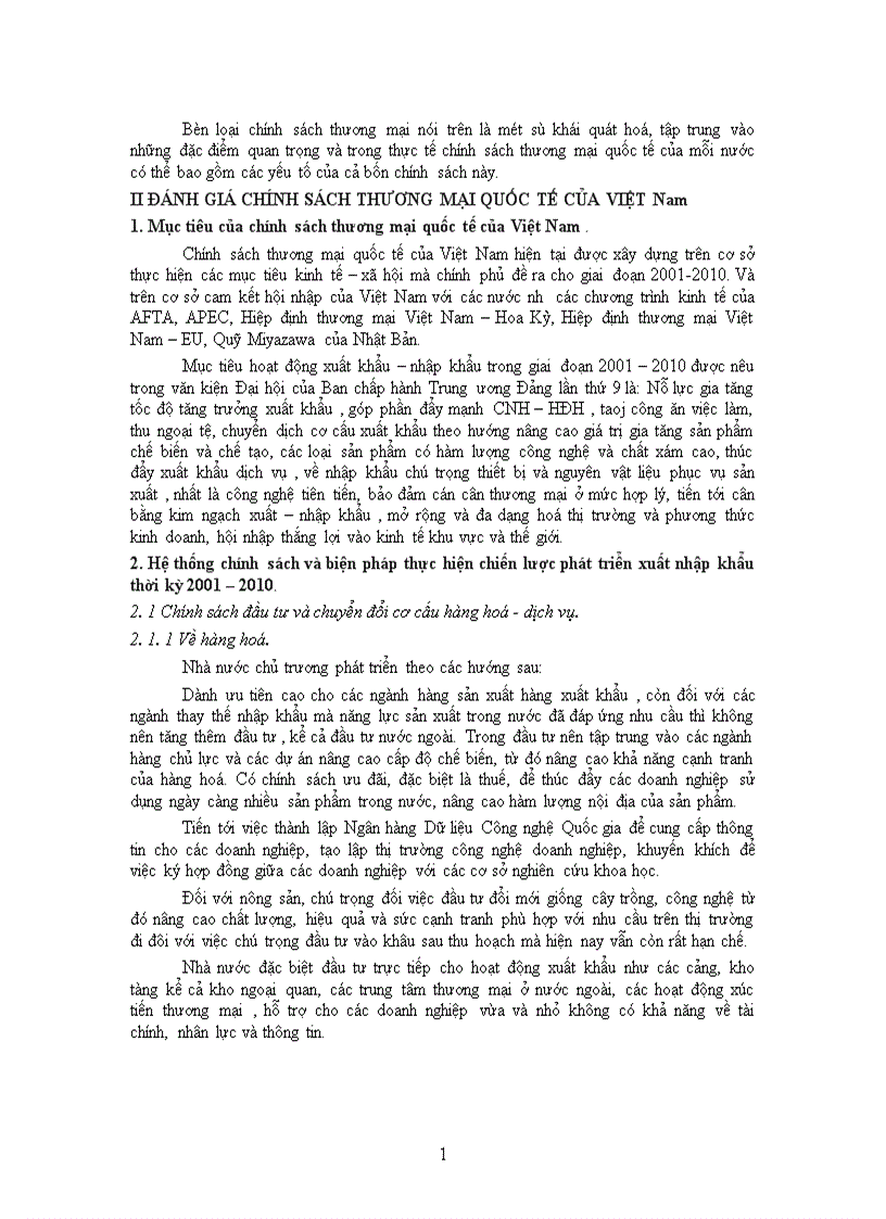 image for page Chính sách thương mại quốc tế